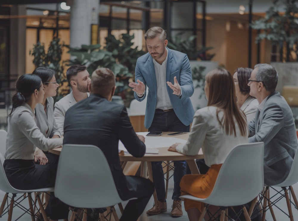 Consultant KIGYOU 360+ animant un atelier de travail en équipe